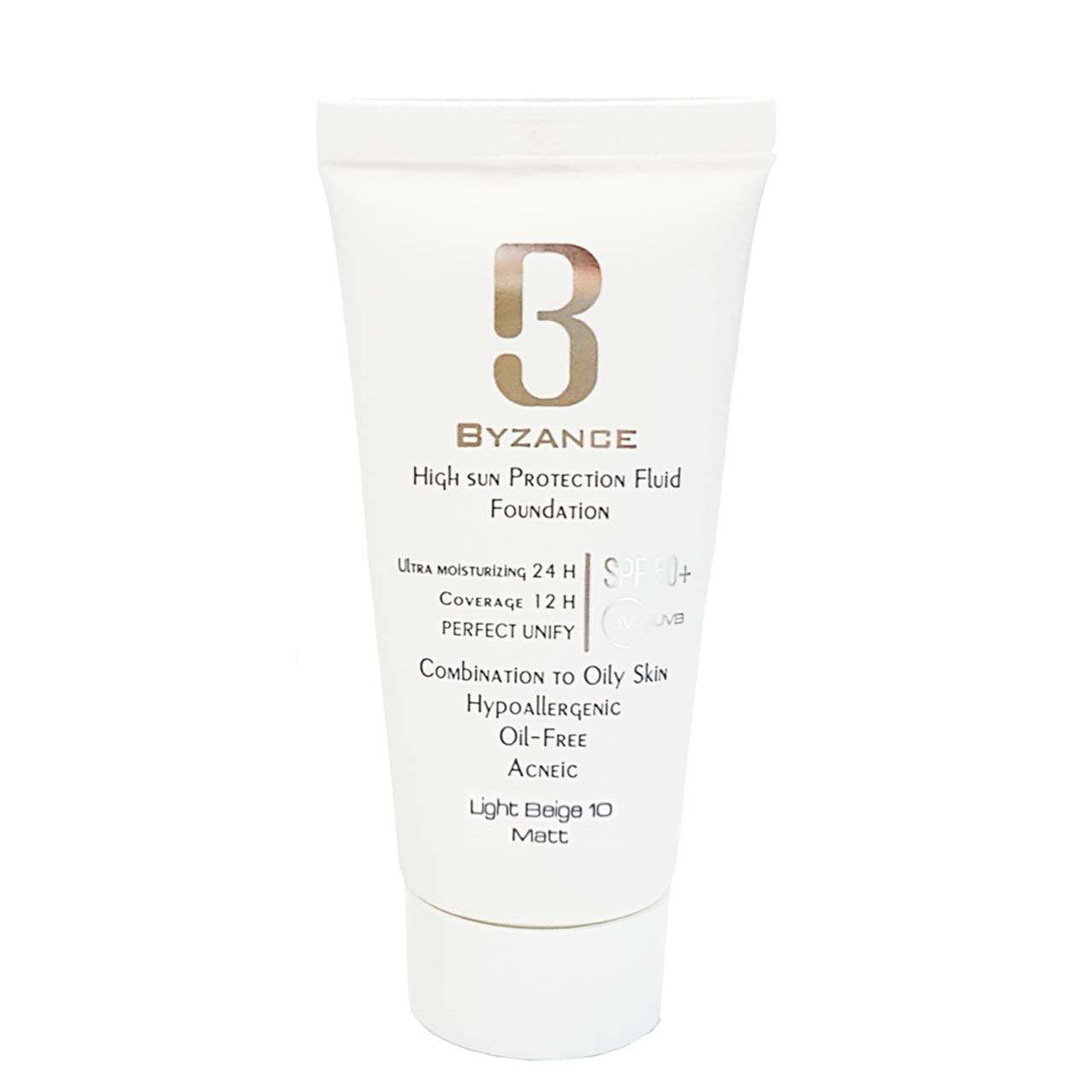 فلوئید ضد آفتاب +SPF50 بیزانس بژ روشن
