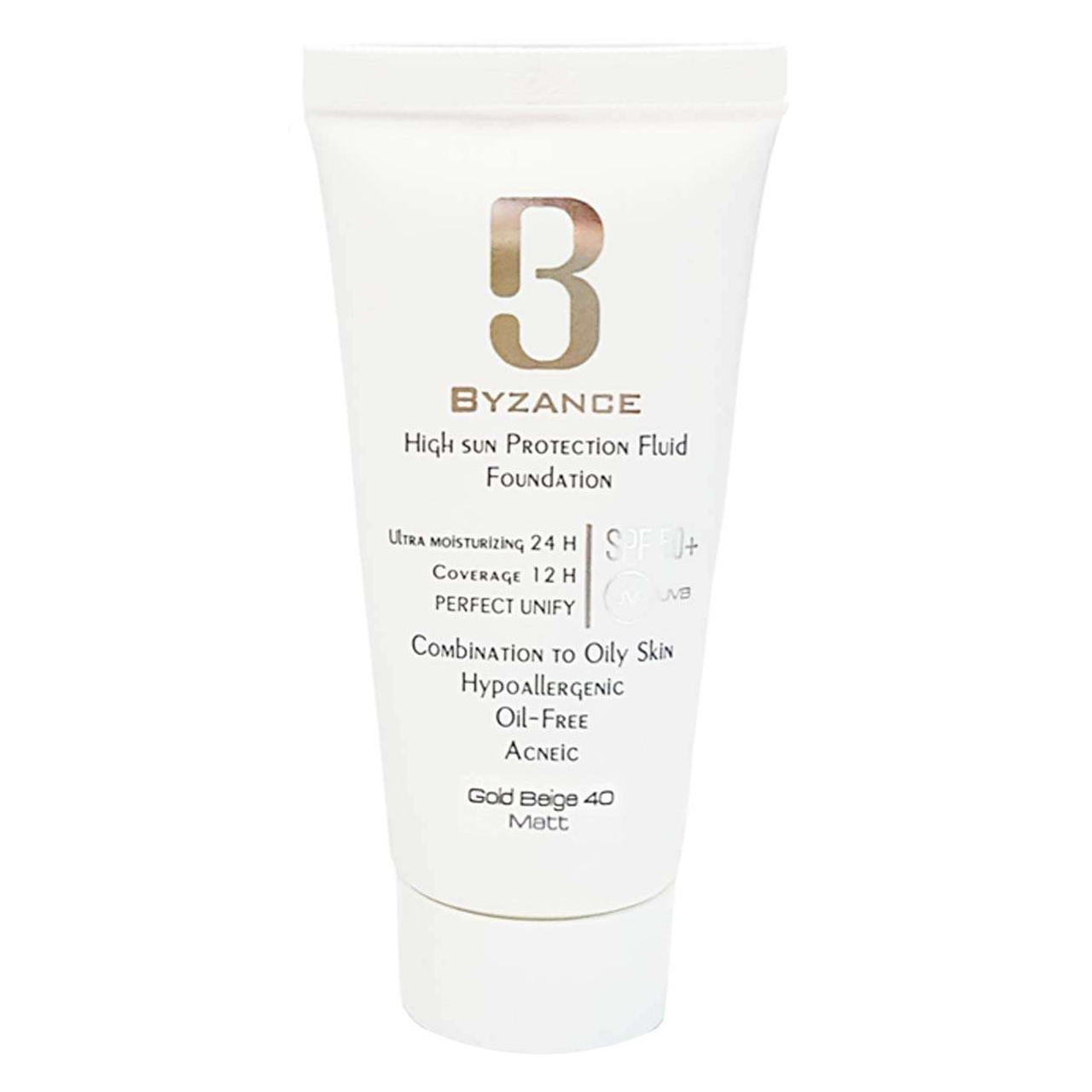 فلوئید ضد آفتاب +SPF50 بیزانس بژ طلایی
