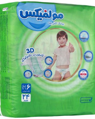 پوشک مولفیکس سایز 6 بسته 24 عددی