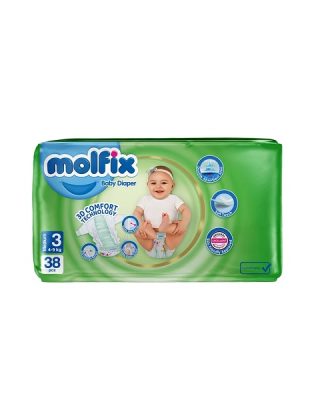 پوشک مولفیکس سایز 3 بسته 38 عددی