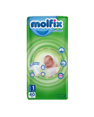 پوشک مولفیکس سایز 1 بسته 40 عددی