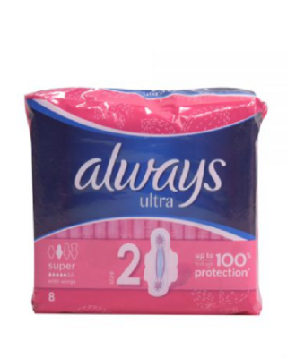 نوار بهداشتی الویز قطر نازک مدل Ultra Super بسته 8 عددی