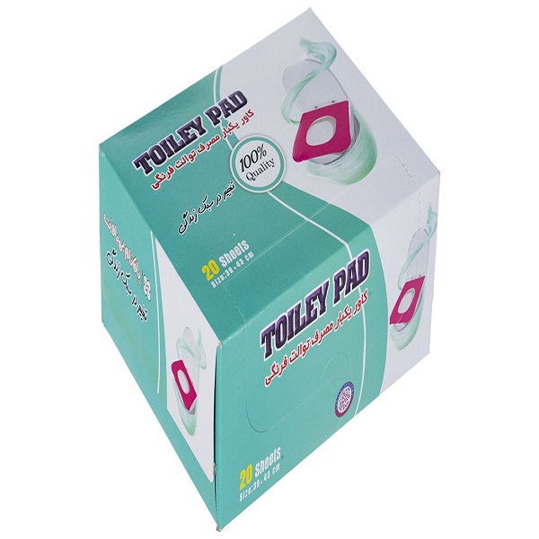 روکش یکبار مصرف توالت فرنگی پاکنام بی بافت مدل Toiley Pad بسته 20 عددی - تصویر 1