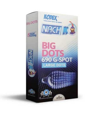 کاندوم خاردار ناچ کدکس مدل BIG DOTS بسته ۱۰ عددی