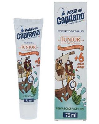 خمیر دندان کودک بالای 6 سال پاستا دل کاپیتانو مدل Junior حجم 75 میلی لیتر