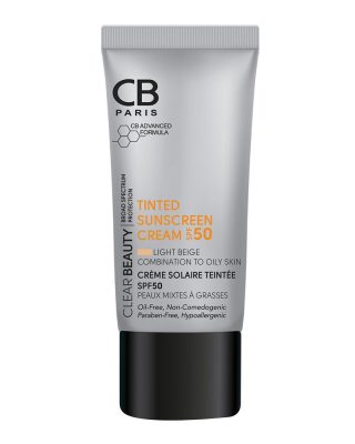 کرم ضدآفتاب رنگی پوست مختلط تا چرب بژ روشن SPF50 سی بی