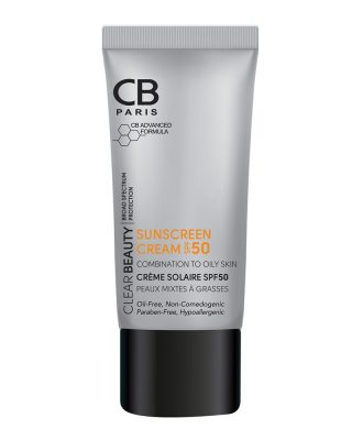 کرم ضدآفتاب پوست مختلط تا چرب بی رنگ SPF50 سی بی