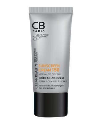 کرم ضدآفتاب پوست نرمال تا خشک بی رنگ SPF50 سی بی